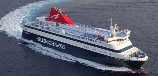 HELLENIC SEAWAYS  "NISSOS CHIOS"....... Piraeus (Athene) - Syros, Mykonos, Chios, Mytilini (Lesvos)