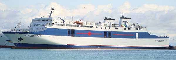 IONIAN FERRIES - Departures From/To Kefallonia, Killini, Argostoli, Zante.