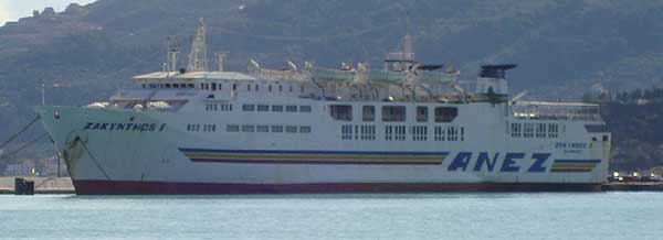 IONIAN FERRIES - Departures From/To Kefallonia, Killini, Argostoli, Zante.