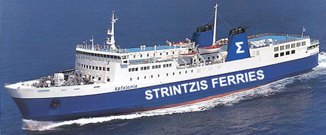 Strintzis ferries. F/B KEFALONIA Departures from Patras to Kefallonia (Sami) & Ithaca (Ithaki).