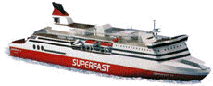 Superfast ferries departures from Ancona and Bari (Italy) to Igoumenitsa Corfu and Patras (Greece). Superfast ferries from Rostock (Germany) to Hanko (Finland) or v.v.. Superfast ferries from Rosyth (Scotland) to Zeebrugge (Belgium) or v.v.. Superfast ferries timetables, Superfast ferries fares, Superfast ferries on line booking system.